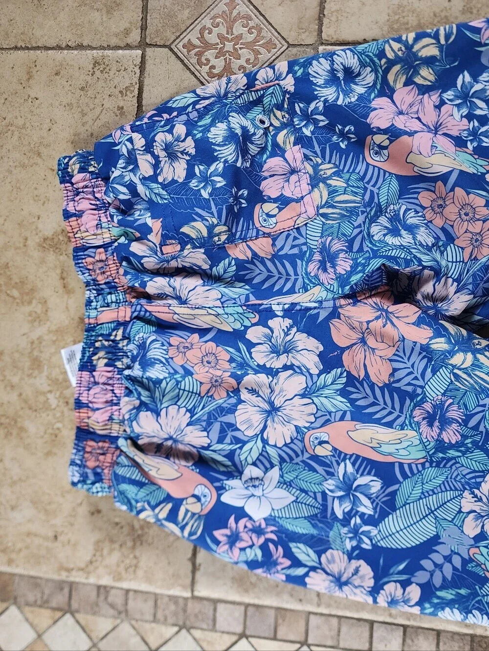 Tommy Bahama Blue and Pink Floral Swim Bottoms